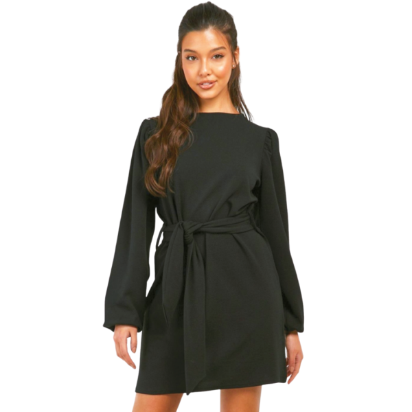 Brand New Boohoo Tie Belted Mini Dress