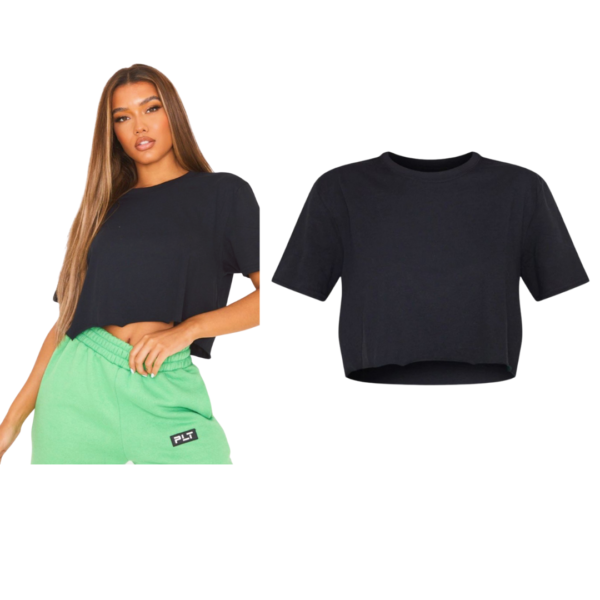 Brand New Prettylittlething Oversized Crop T Shirt