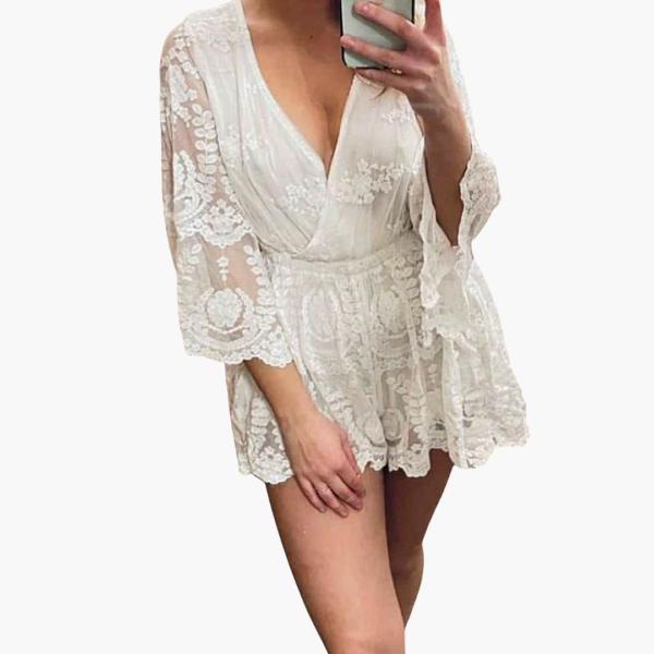 Brand New OHMYDAYS Lased Playsuit with Flared Arms